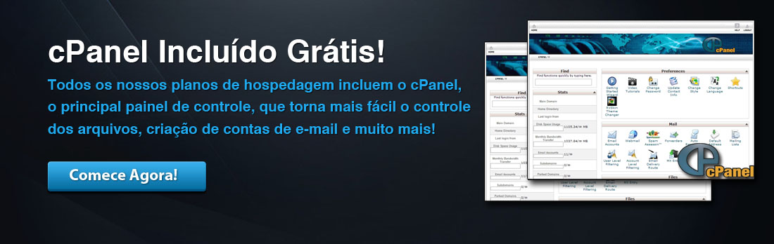 cPanel é o painel de controle de hospedagem mais utilizado